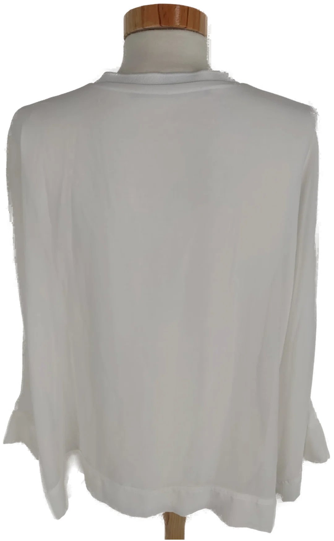 Bluse "Zara Woman", dreiviertelarm mit V-Ausschnitt, weiß, Größe L – Bild 3