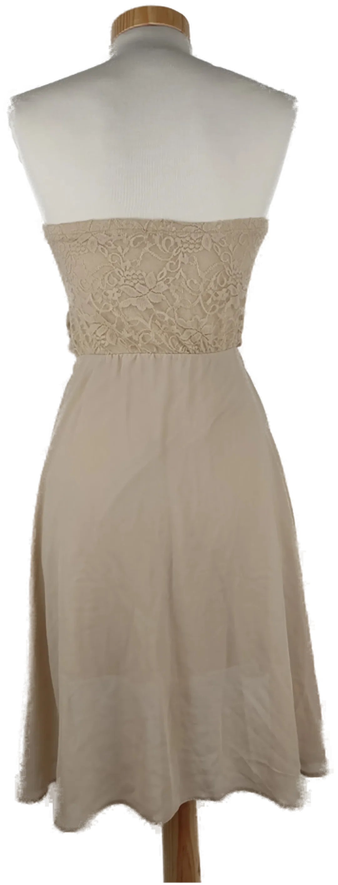 Kleid schulterfrei mit Brustteil, beige Größe XS/S (geschätzt) – Bild 3