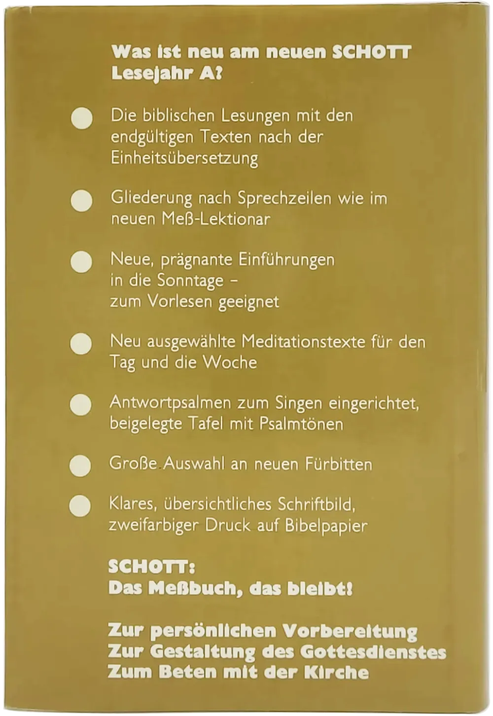 Buch "Schott-Meßbuch - Für die Sonn- und Festtage des Lesejahres A" – Bild 2