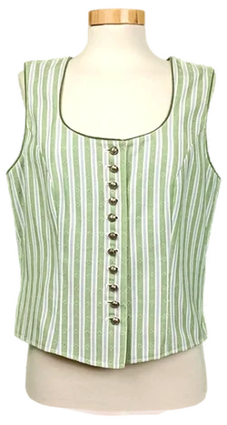 h.moser Damen Trachtgilet grün/blau Gr. L