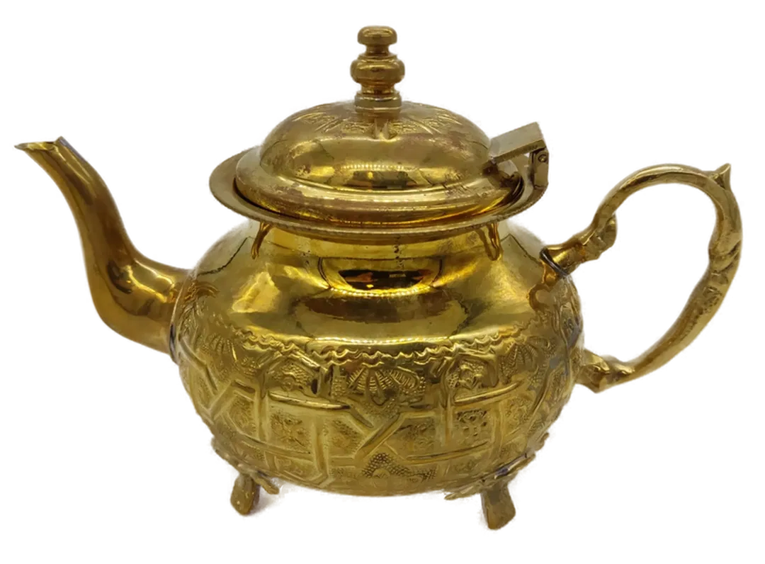 Mokka / Tee -Kanne aus Messing - Bild 1