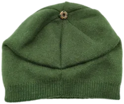 Grüne Wintermütze im Perlen-Look - 85% Viskose, 10% Kaschmir, 5% Elasthan - Bild 2
