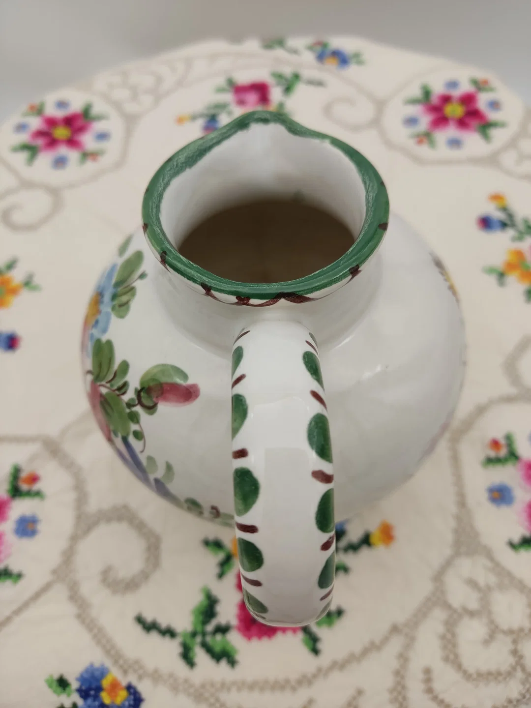 Ulmer Keramik Krug mit Blumenmotiv | Vintage-Charme – Bild 6
