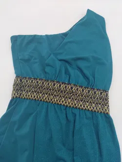 One shoulder Damen Kleid Petrol  Gr. 36/38 - Bild 3