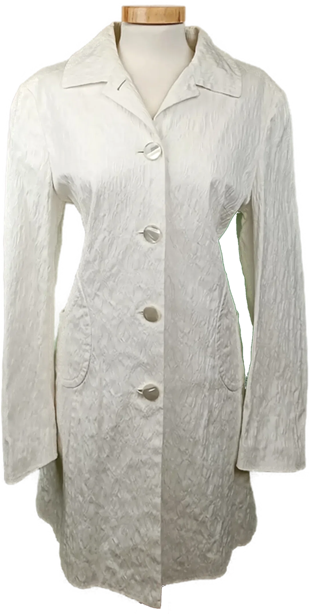 Apriori Damenmantel blumenmuster creme Gr. L - Bild 1