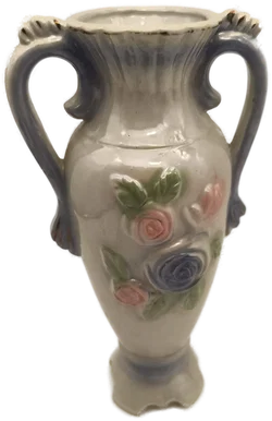 Henkelvase "Romantik", Porzellan, 24 cm hoch, klassische Amphorenform