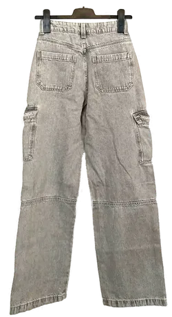 H&M Divided Damen Cargo Jeans grau Gr. EUR 32 / XS - Bild 2