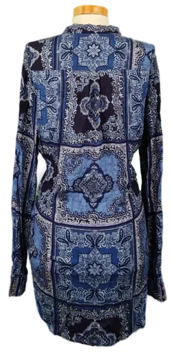 Esprit Damenbluse gemustert blau Gr. S - Bild 2