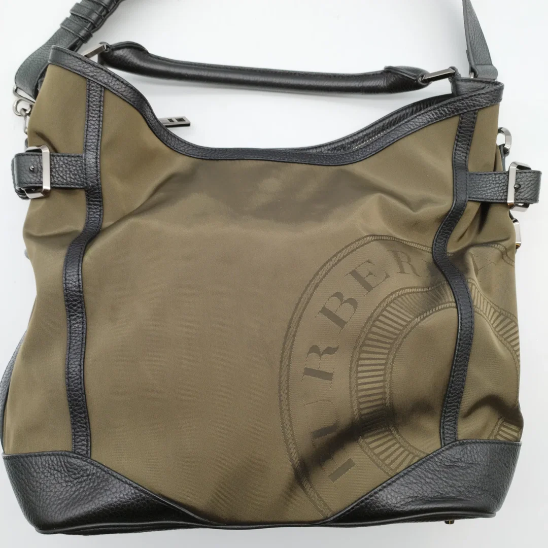 Burberry Tote Bag | Leder/Nylon | Olivengrün – Bild 2