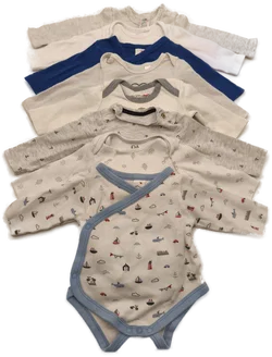 8 Stk. Langarmbody Baby, Gr. 50/56 – Vorschau 1