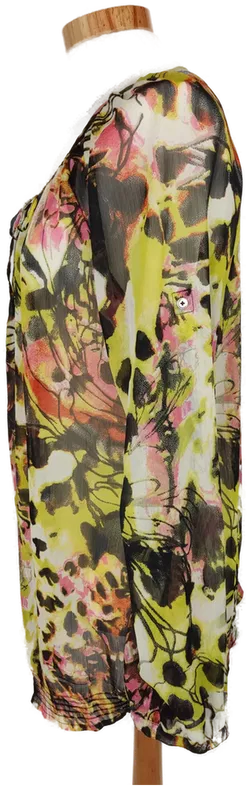 Bonita Damen Bluse schwarz/rosa/gelb gemustert - L/40 - Bild 3