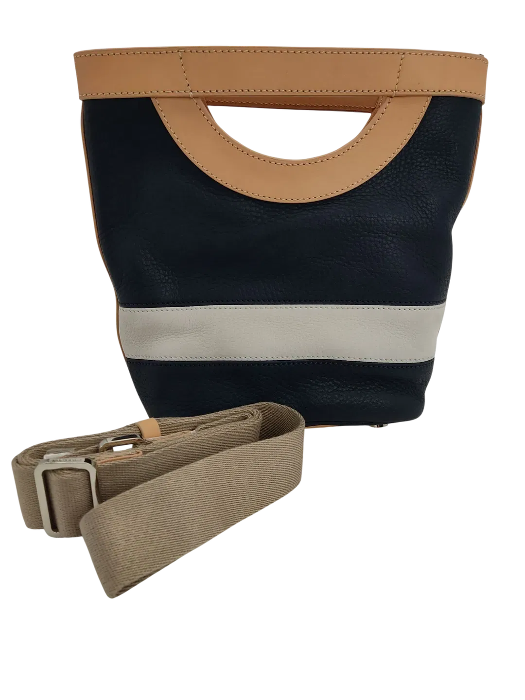 Max V. Kœnig Damen Handtasche, marine/weiß/creme - klein - Bild 1