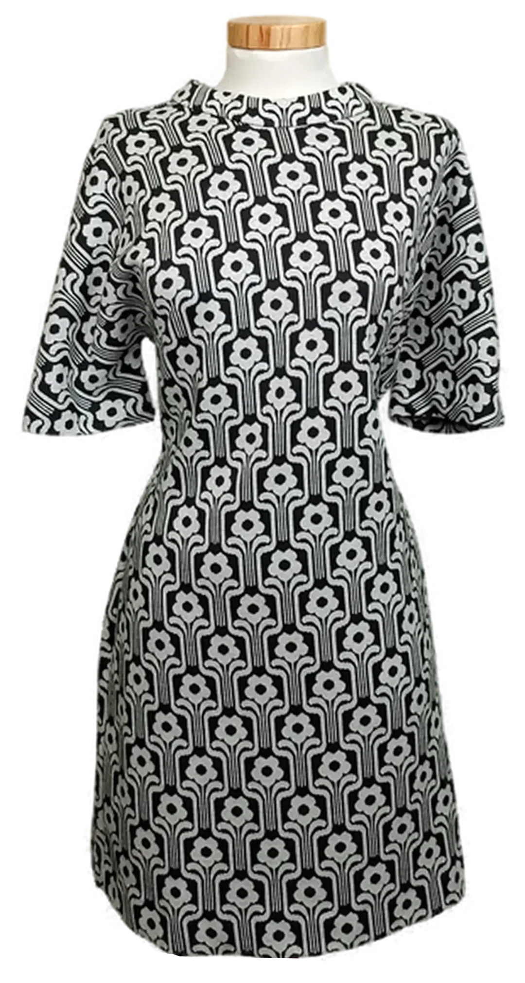 Desigual Damen Midikleid schwarz/weiß geblümt Gr. XL - Bild 4