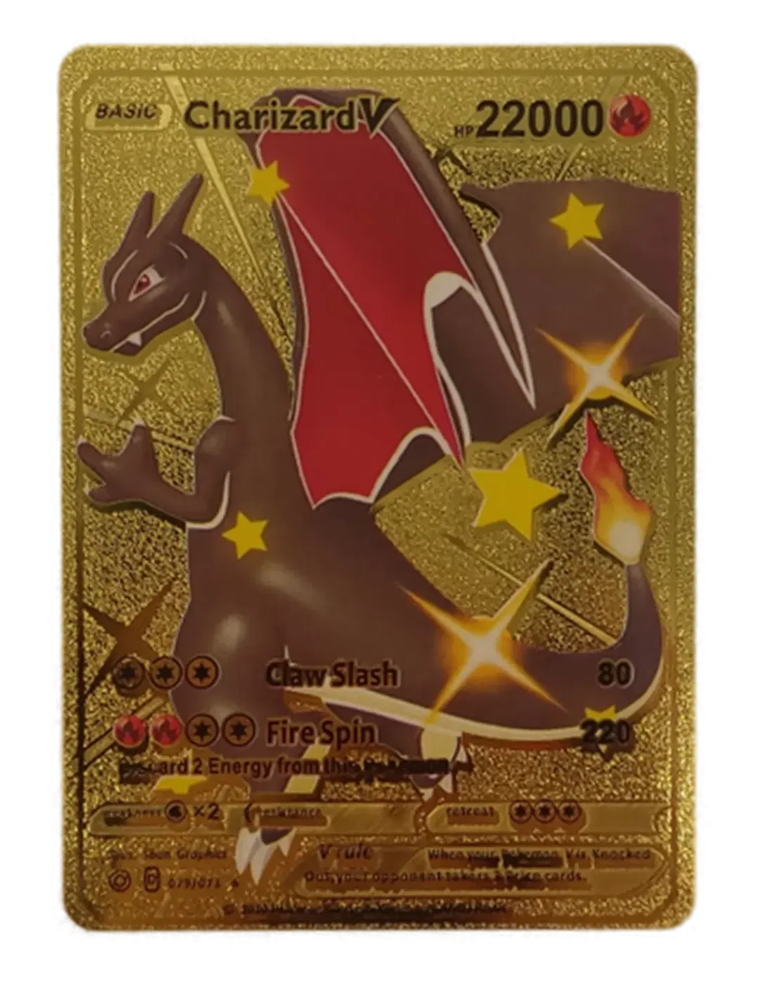  Pokémon Sammelkarte Goldfolie CharizardV BASIC - Bild 1