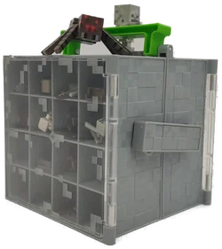 Minecraft Minifiguren-Sammelkoffer, Aufbewahrungswürfel, MATTEL, 20 Figuren - Bild 3