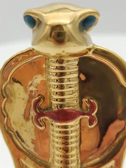 Goldene Cobra Porzellan & Zertifikat von Franklin Mint | Limitierte Rarität - Bild 7