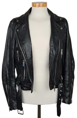 ZARA trf collection Damen Lederjacke, schwarz - Gr.  S - Bild 2