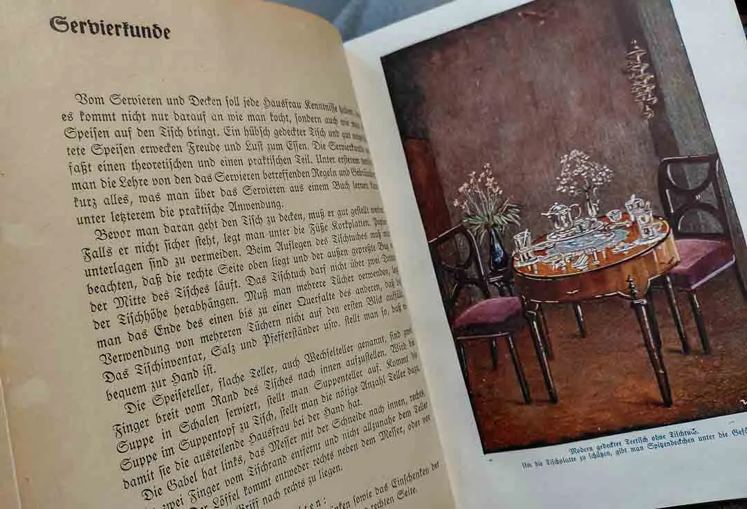 Antiquariat: Haushaltsbuch Wirtschaftskunde Wels Fraktur Rezeptbuch Vintage – Bild 3