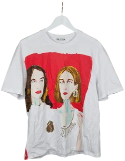 ZARA HERREN T-Shirt, weiß - Größe L - Bild 1
