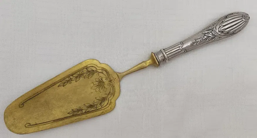 Antiker Tortenheber Silber - Bild 1