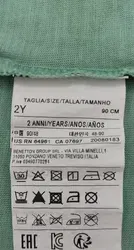 Benetton Kinder Shirt grün Gr.92 - Bild 4
