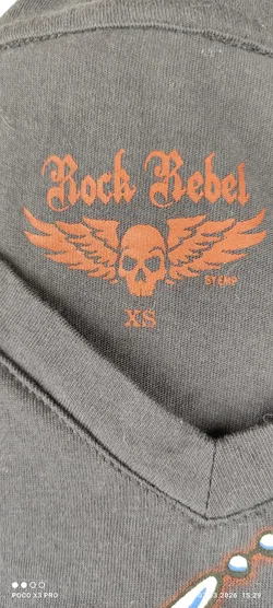 Rock Rebel Damen T-Shirt XS Baumwolle Bedruckt | Wie Neu – Vorschau 6