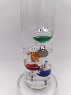 Galileo - Thermometer aus Glas, 38 cm hoch – Vorschau 3