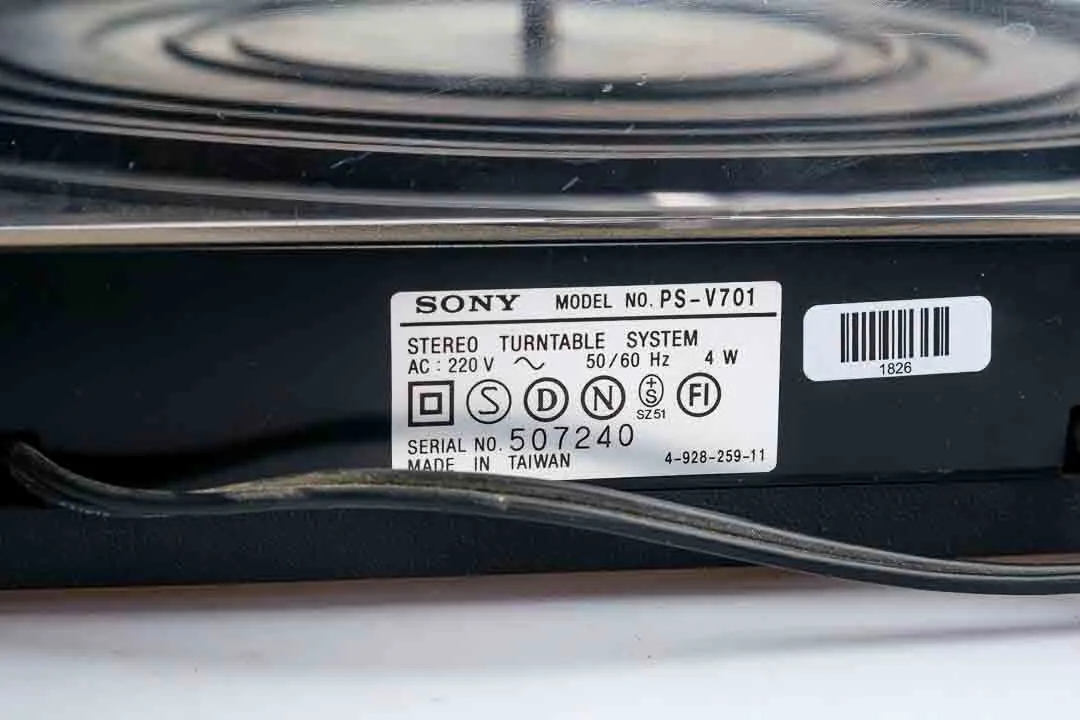 Sony PS-V701 Vintage Plattenspieler Stereo Turntable 35 × 32 cm – Bild 3