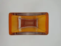 Lead Crystal Tischvase in orange - Bild 6