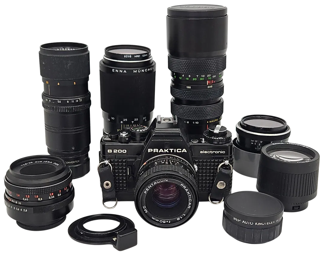 PRAKTICA B200 ELECTRONIC - analoge Kamera - inkl. verschiedene Objektive  - Bild 3