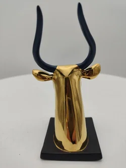 Goldener Sacred Cow Porzellan & Zertifikat von Franklin Mint | Limitierte Rarität – Vorschau 4