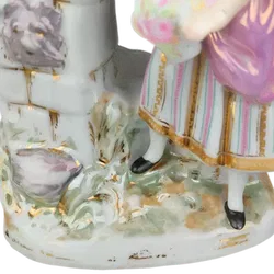 Dekoskulpturen aus Porzellan - Rococo Bauernmädchen und Jäger - Bild 6