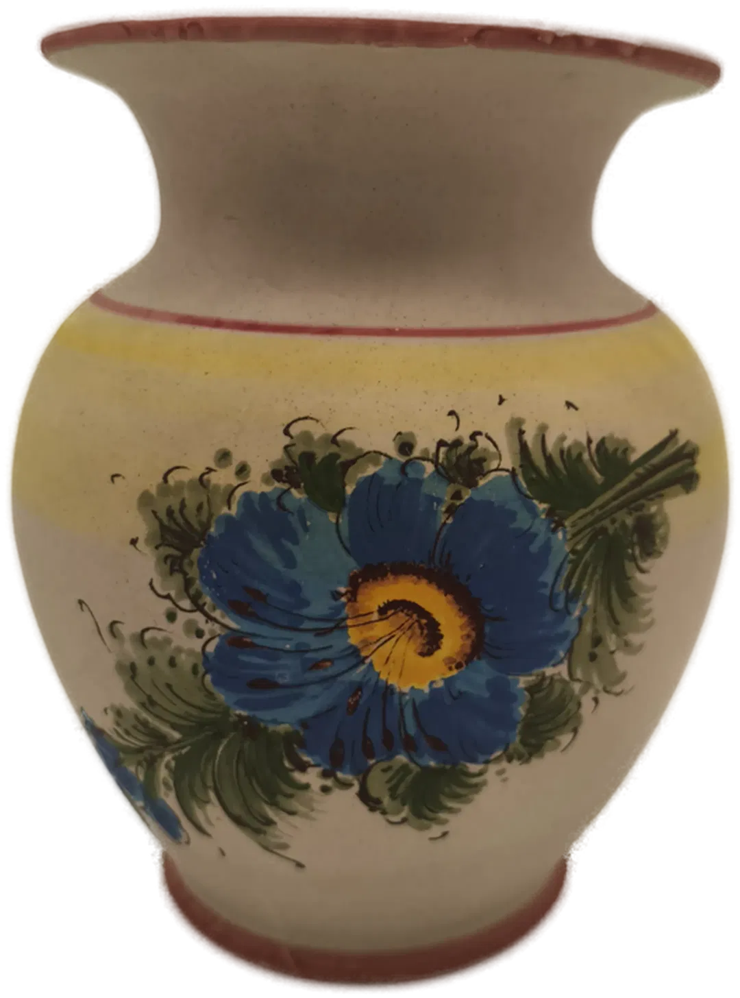 grosse Vase Ton, bemalt - Bild 4