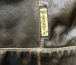 Armani Jeans Herren Lederjacke dunkelbraun Gr. XL - Bild 4