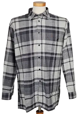 LUIGI Vintage Herren Hemd, grau - Gr. M  - Bild 1