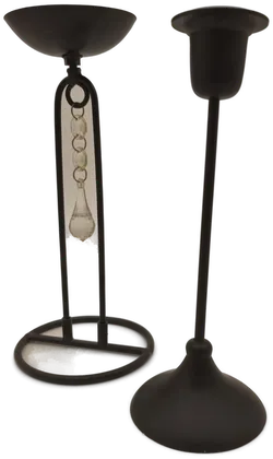 Set Kerzenhalter und Deko, Metall - Bild 1