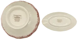 Villeroy & Boch Porzellan/Keramik Schale/Schüssel und Butterteller Design Burgenland weiß/rot - Bild 2