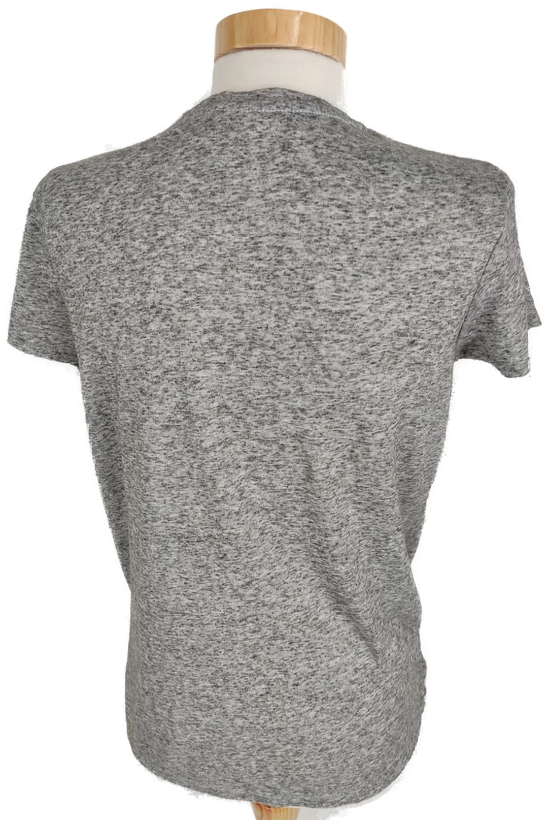 T-Shirt "here+there", kurzarm mit Rundhalsausschnitt, graumeliert mit Aufdruck, Größe 158/164 – Bild 3