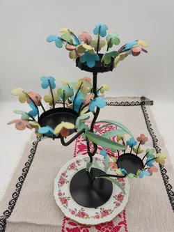 Porzellan-Teller Seltmann Bavaria  Blumen-Kerzenhalter  | DIY-Schatz - Bild 2