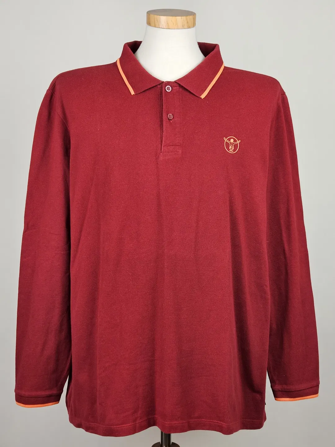 CHIEMSEE Herren Langarm Poloshirt, rot - Gr. XXL  - Bild 4