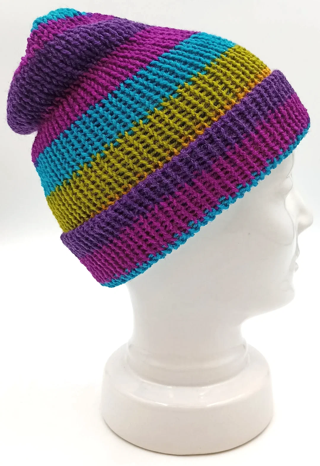 Handgestrickte Wendemütze – Bild 1