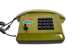 Tastentelefon Grün mit Kabel - Bild 1