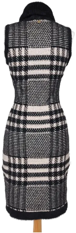 Fracomina Damen Rollkragenkleid, schwarz/weiß/rosa - Gr. XS - Bild 3