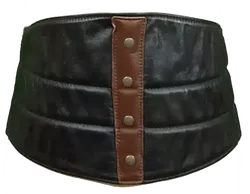 Racer Motorrad Herren Leder Nierengurt schwarz/braun - Bild 1