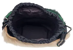 Max V. Kœnig Damen Handtasche, grün/beige - plüsch - groß - Bild 4