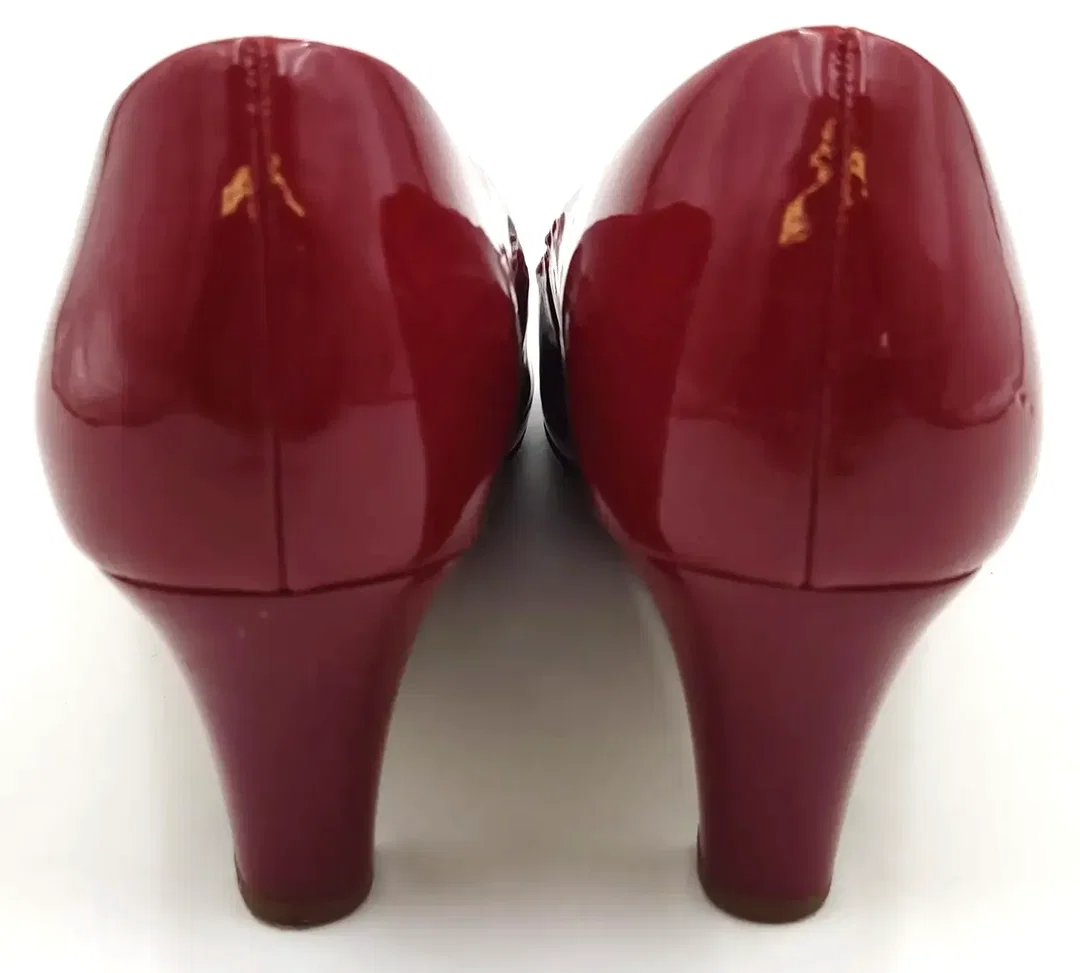 Gabor Lacklederoptik Damenpumps rot Gr. 39  – Bild 3