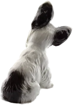 Vintage Porzellan Hund Figur – Terrier / Schnauzer – handbemalt – ca. 22,5 cm - Bild 3