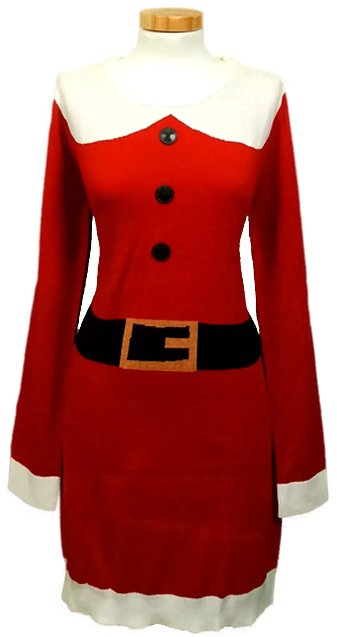 Esmara Damen Weihnachts-Midikleid rot gemustert Gr. M (40/42) - Bild 4