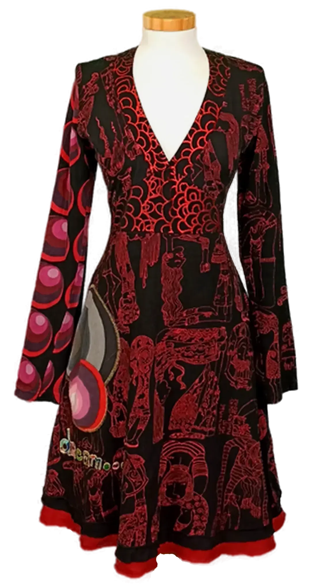 Desigual Damen Midikleid gemustert Gr. L - Bild 1