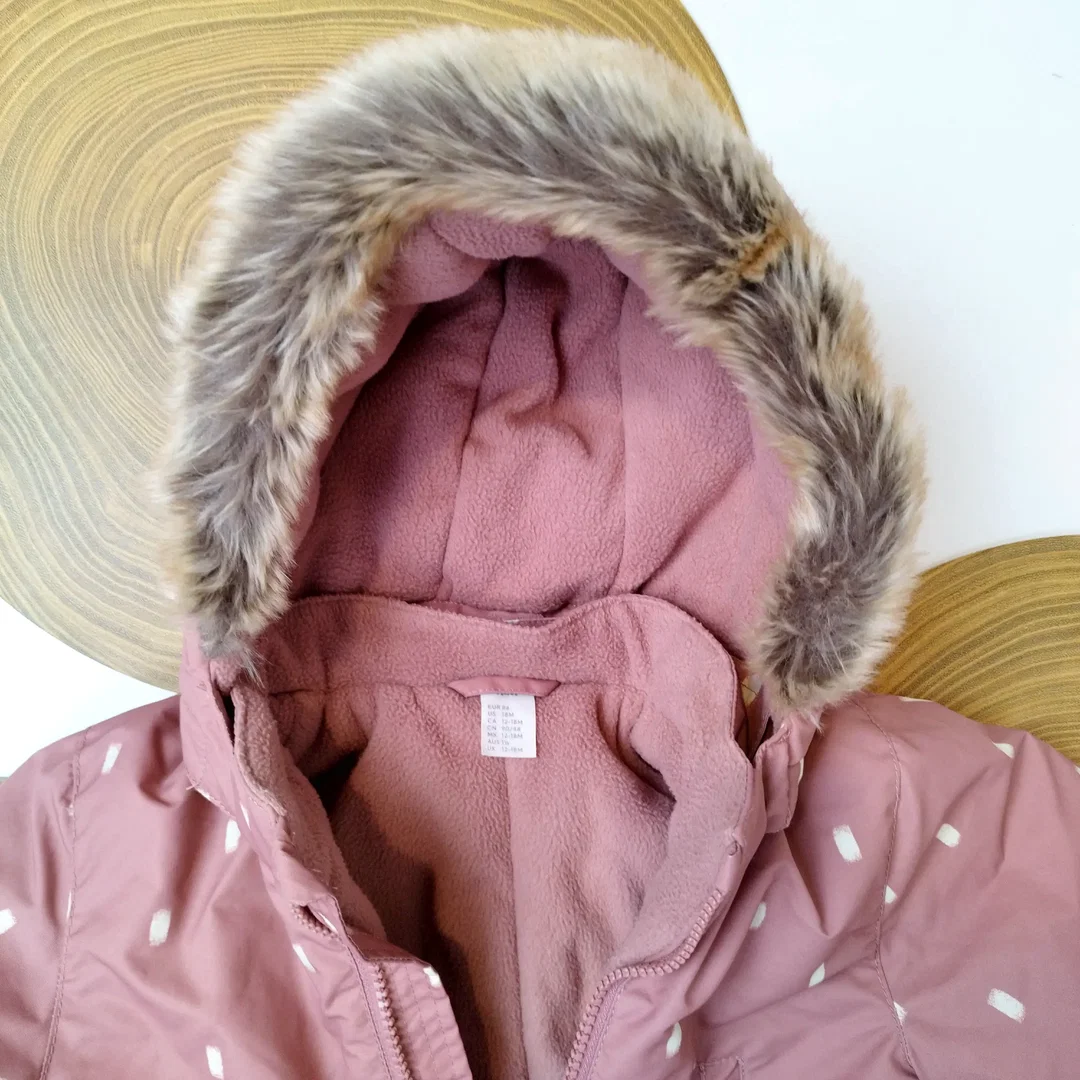 H&M, Kinder Schneeanzug, alrosa, Gr. 86 – Bild 3